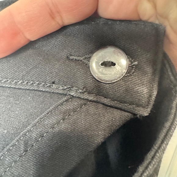 Free People We The Free Notched Denim Wrap Skirt Black - Picture 8 of 10